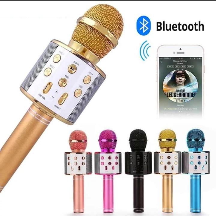 Portable Karaoke Bluetooth Wireless Microphone Speaker Handheld Music Player MIC Singing Recorder KTV Mic