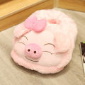 Cute piggy charging foot warmer tune warm feet cover warm foot warmer unicorn heating big slippers for girls. 