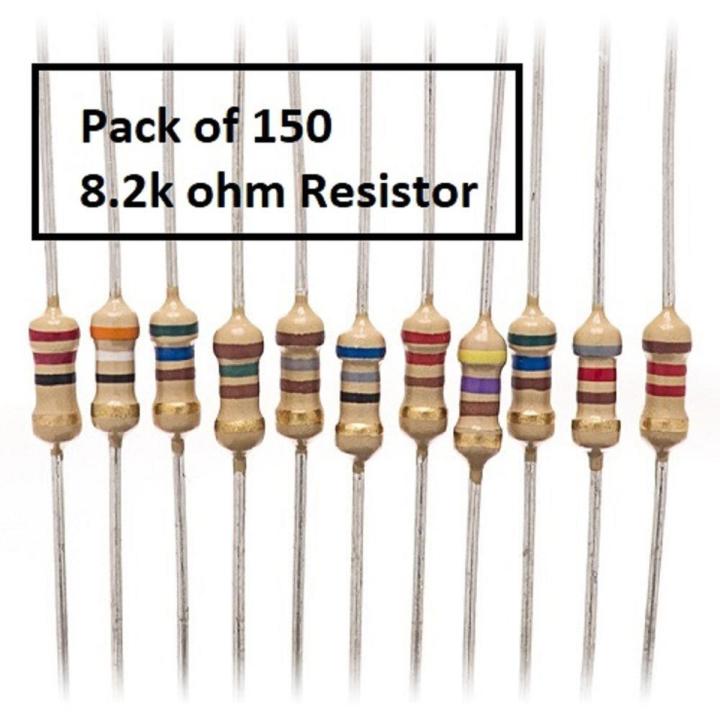 Pack of 150 - 8.2K Ohm Resistor 8k2 resistor 1/4W