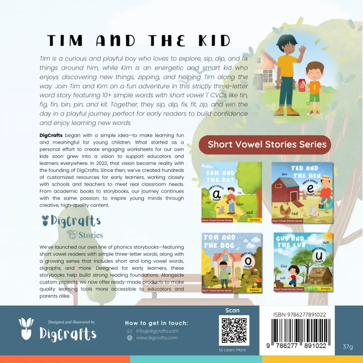 Storybook:%20Tim%20and%20the%20Kid%20(short%20vowel%20'i')%20-%20Budget-Friendly%20Misprint%20Stock%20-%20Image%205
