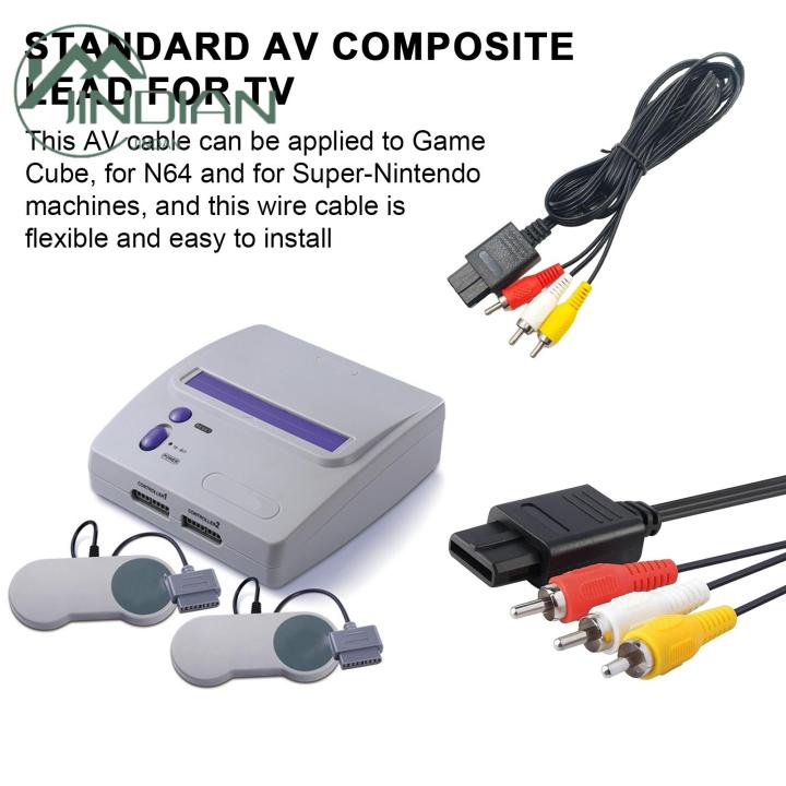 Av Cable for Lcd Led Tv Enhance Gaming Experience with Audio Line Hd-compatible Av Cable for N64/game Cube/super-nintendo Perfect for Southeast Asian Gamers Composite Video Audio Cable for Monitor