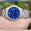 Casio - MTP-1215A-2A2DF  - Stainless Steel Wrist Watch for Men. 