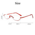 Vintage Reading Glasses Portable High-definition Metal Spring Hinges Half Moon Semi Rimless Readers Optical Spectacle Eyeglass. 