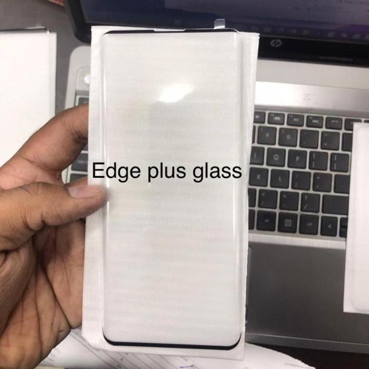 Motorola Edge Plus Screen Glass Protector 3D Curved Glass Full Coverage Tempered Glass Moto Edge + - Black