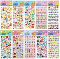Pack of 6 Mini Puffy Stickers Sheets for Kids. 