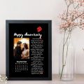 Customize Frame, Photo Frame + Calendar + Lines Customize frame with picture Wall frame Table frame Size 8X12 Gift Idea Best For Gift Birthday Gift Wedding Gift. 