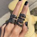 Tragedy Comedy Theater Mask Ring Smile Cry Face Wide Statement Ring Jewelry Fashion ​Stackable Finger Ring ​Bands. 