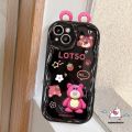 Cartoon 3D Doll Cute Strawberry Bear Lotso Phone Case For Redmi Note 12 10 11 9 8 10s Pro Max Redmi 9T 10C 9A A1 A2 10A POCO X5 M3 C55 MI 12 11 Lite Fashion Lovely Animals Wavy Curved Edge Soft Cover. 