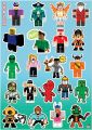 Ultimate Roblox Avatar Sticker Cool Characters & Noobs Blocky Gamer World Decals Zombies Aliens & Piggy Characters Funny Roblox Friends & Monsters Sticker Pack Of 22  Kids Gaming Party Favors Sticker 2inchx2inch each size Boys & Girls Avatars Cool sticker. 
