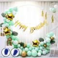 Charming Happy Birthday Theme Set Including( 1 Pcs Banner 30 Pcs Balloons 3 Foil Star)Birthday Home Decor Birthday Decoration Set Birthday Decoration Theme Set. 