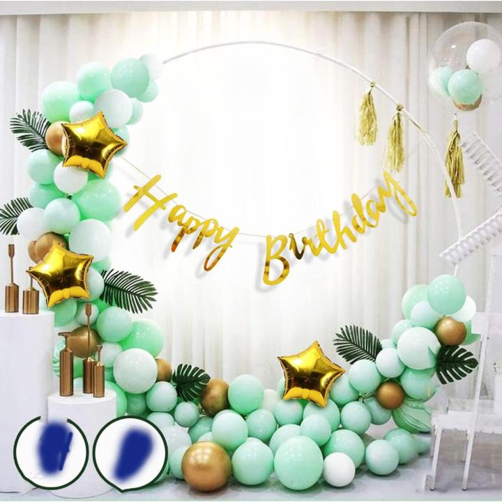 Charming Happy Birthday Theme Set Including( 1 Pcs Banner 30 Pcs Balloons 3 Foil Star)Birthday Home Decor Birthday Decoration Set Birthday Decoration Theme Set