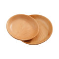 Panda Online 1PCS 15cm Natural Round Wooden Plates Beech Wood Tray Cake Snack Plate Dessert Serving Tray Dishes. 