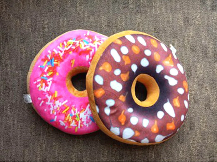 Cute Donut Pillow – Chocolate Brown Plush Sofa Cushion, Decorative Soft Seat Pillow With Cover - View #9