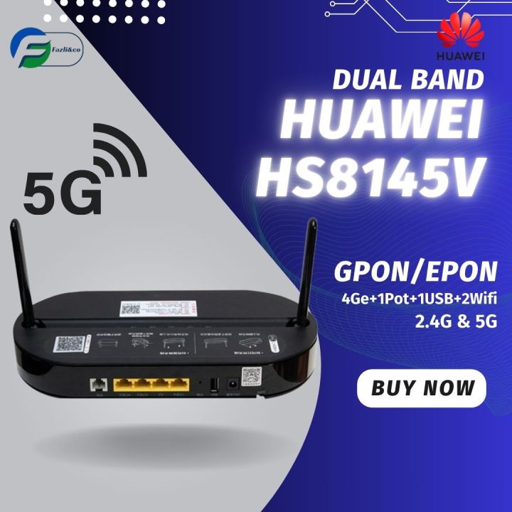 HS8145V EPON,GPON 5DBi Dual Band secend hand ( Branded Used) wifi Router onu ONT 2G & 5G fiber Optic Router