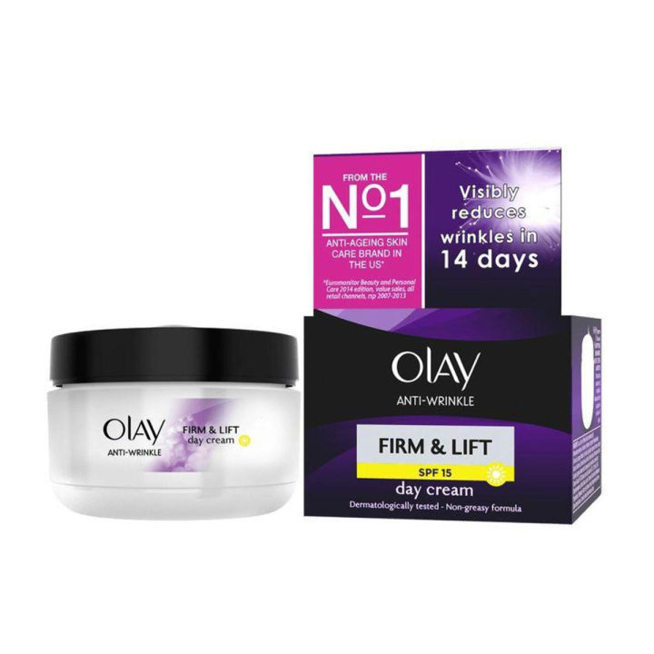 Olay Anti-Wrinkle Firm And Lift Anti-Ageing Day Moisturiser SPF 15 50 ml