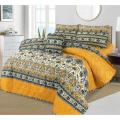 Comforter Set-Premium Quality King Size Yellow Floral Comforter Set-7PCs.. 