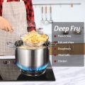 Techmanistan Stainless Steel Spider Strainer Skimer Spoon for Frying and Cooking, Deep Fry Oil Strainer, Stainless Steel Wire Skimer Spoon with Plastic Handle Fryer. 