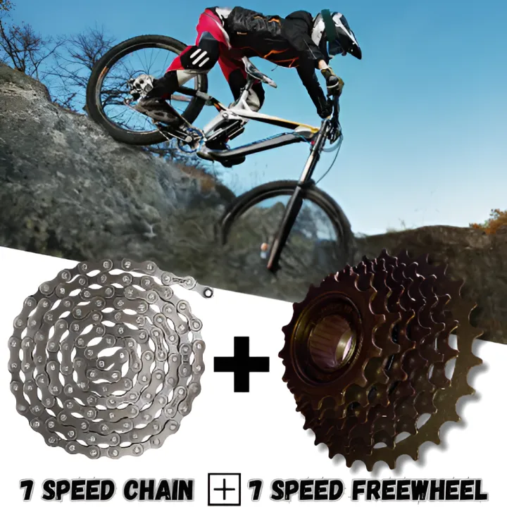 Cycle%20Freewheel%20Chain%20Combo%20Speed%207%20Freewheel%20Compatible%20with%20Gear%20Cycle%2021%20Speed%20with%2014-28%20Teeth%20Cassette%20&%20116%20Links%20Chain%20Rings%20Road%20Bike%20MTB%20Bike%20-%20Image%203