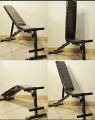 Adjustable Foldable Weight Bench Home Training Gym Foldable Weight Lifting Sit Up Ab Bench Flat Incline Decline Multiuse Exercise Workout Bench. 
