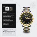 AIYISHI Business Quartz Men Watch Waterproof Calendar Watches Luminous Steel Strap Wristwatch for Man. 