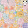 Panda Online 100 Sheets Abu Special Shaped Note Series Irregular Lattice Grid Memo Pad Checkered Sticky Notes Album Diary Journal Decorative DIY Scrapbooking. 