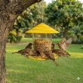 Birds Hanging Feeder,Waterproof Hanging Wild Bird Seed Feeder, Decoration Birds outdoor Terrace Home Garden Hanging Feeder, Bird Feeding Pots Hanging Bird Feeder Seed Cage Tree, Parrots, Sparrow, Finches, Budgies, Love Birds, Pet Supplies, Wild Birds. 