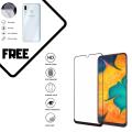 Now BUY 9D Full Edge to Edge Coverage Full Glue Tempered Glass for Samsung Galaxy A30_Black Color and Get a FREE Transparent 3D Carbon Fiber Back Protective Film. 