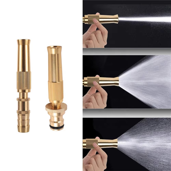 Brass Heavy Duty Hose Nozzle, High Pressure Hose Nozzle Heavy Duty, Adjustable Twist Pressure Sprayer (Nozzle)
