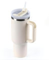 40 oz Insulated Tumbler Thermos Flask with Straw & Lid – Stainless Steel Double-Walled Thermal Mug for Hot & Cold Beverages, Ideal for Travel, Gym, and Outdoor Use. 
