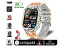 2024 New Rugged Military With LED Flashlight Smart Watch Men Heart Rate Bluetooth Call Waterproof Outdoor Smart Watch For Xiaomi. 