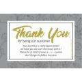 Thank You For Your Order Card Praise Labels For Businesses. 