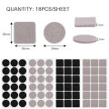 18Pcs/Sheet Thick Felt Furniture Sliders Pads Hardwood Floors Protector Non Slip Sofa Bed Table Chair Leg Cover Caps For Furniture. 