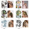 Large Shoulder Half Arm Tattoo Scapular Sticker full back Flower butterfly Dragon Lotus Buddha designs Temporary Body Art Tattoo. 