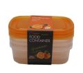 Set of 3 - Apollo Plastic Food Storage Container, Food Safe, Heavy Duty, Rectangular Food Storage Container with Tight Lid, Microwave Oven Food Storage Boxes. 