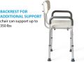 Lifecare Enterprises Bath Chair Bath Seat Chiar Shower Chair with Armrests and Back, Great for Bathtubs, Supports up to 350 lbs. 