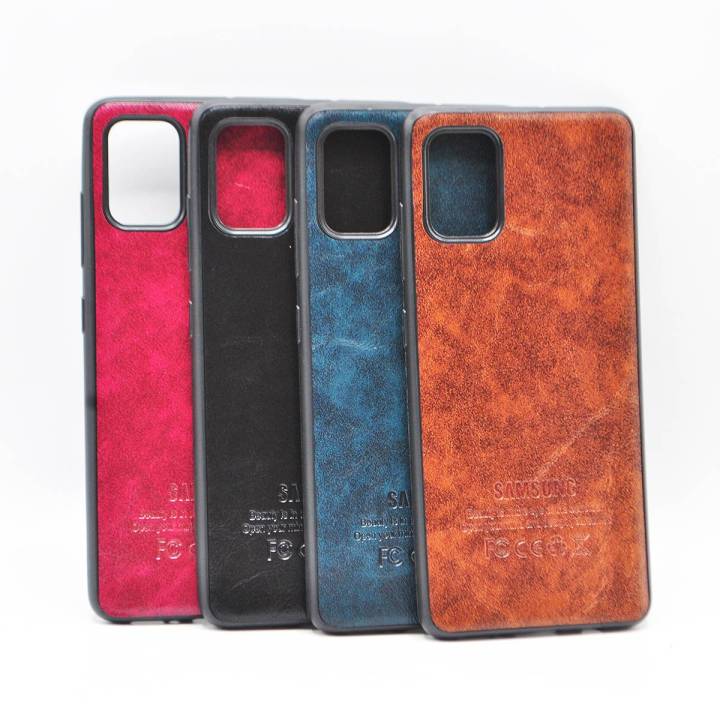 Samsung A51 Back Cover Leather Type Soft Case For Galaxy A51