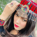 Afghani Tribal Matha Patti with Knitted Cap – Cultural Taqiyah Hat with Pendant for Women. 