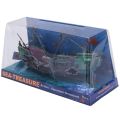 Large Aquarium Decoration Boat Plactic Aquarium Ship Air Split Shipwreck Fish Tank Decor C. 