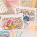Waterproof Transparent Pencil Case Large Capacity PVC Pen Bag Korean Style Cute Cartoon Travel Pouches Kawaii Cosmetic Bag Makeup Storage School Supplies. 