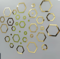 Acrylic Hexagon Ring Mirror Wall Decor | Acrylic Calligraphy New Wall Art in a Beautiful Frame, a Trending Acrylic Mirror Home Decor Product. Ideal for Living Room, Kids Room, Bedroom, and Drawing Room Decor, Perfect for Home Decor. Featuring Exqu. 