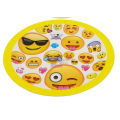 Emoji Face Plate - 7 Inch - Emoji Themed Party - Yellow - Unisex - Pack Of 10. 