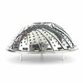 Folable & adjustable Stainless Steel silver Vegetable multi purpose Steamer (medium size). 