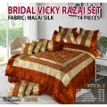 14 pcs fancy malai silk vicky razai set for Double bed King size. 