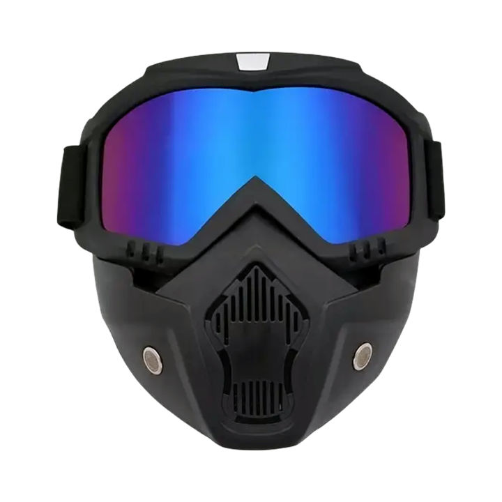Detachable Bike Face Mask Goggles Stylish Design