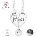 Couple Love Key Lock Necklace gift for Friends Couples. 