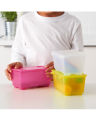 IKEA Pack of 3 - Box With Lid – White. Light Green, Blue. 