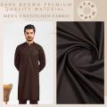 Dark Brown Boski Men Shalwar Kameez Unstitched Suit Wash and Wear Summer Collection. 