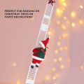 Animated Climbing Santa on Ladder Electric Santa Claus Toy Christmas Tree Wall Ornaments Decoration Indoor Outdoor. 