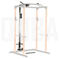 HOME GYM POWER RACK WITH CABLE PULLEY SYSTEM LAT/ROW ATTACHMENT. 