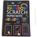 A5 SCRATCH NOTE PAD Scratch book with wooden stick scratch notepad. 